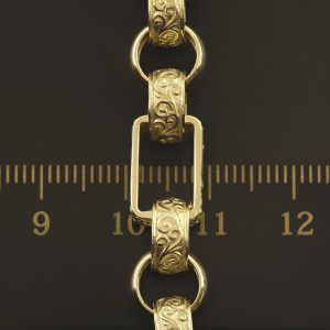 9ct Yellow Gold Gypsy Link Chain 24&#8243; 8.5mm