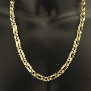 9ct Yellow Gold Gypsy Link Chain 28″ 8.5mm