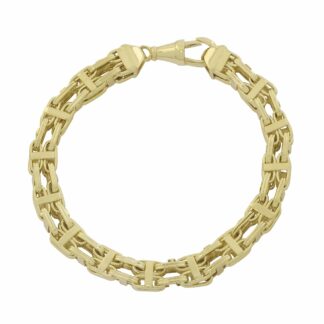 9ct Yellow Gold Cage Bracelet 8.5" 8mm