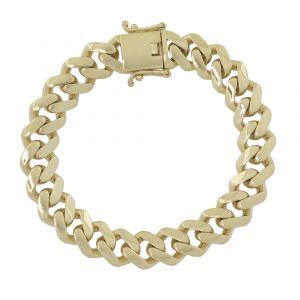 9ct Yellow Gold Cuban Bracelet 8.5″ 12mm