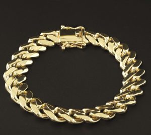 9ct Yellow Gold Cuban Bracelet 8.5″ 12mm