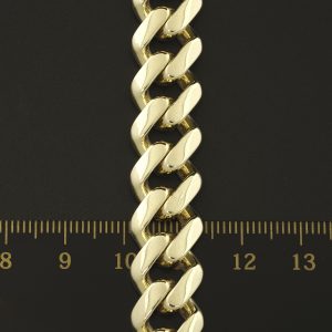 9ct Yellow Gold Cuban Bracelet 8.5″ 12mm