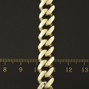 9ct Yellow Gold Solid Cuban Bracelet 7.5″ 10.5mm