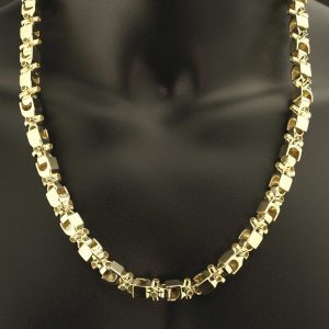 9ct Yellow Gold Lego Chain 24″ 9mm