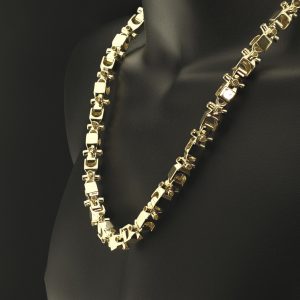 9ct Yellow Gold Lego Chain 24″ 9mm