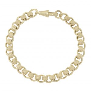 9ct Yellow Gold Rollerball Bracelet 8.5&#8243; 7.5mm