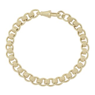 9ct Yellow Gold Rollerball Bracelet 8.5" 7.5mm