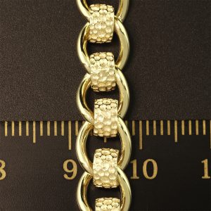 9ct Yellow Gold Rollerball Bracelet 8.5″ 7.5mm