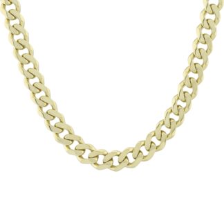 9ct Yellow Gold Cuban Chain 22" 10.5mm