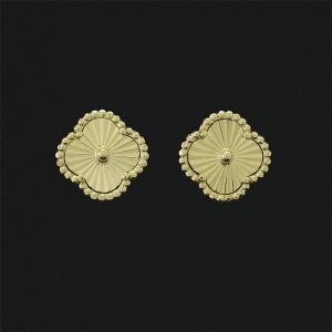 18ct Yellow Gold Clover Earrings