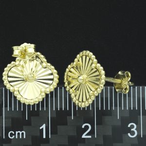 18ct Yellow Gold Clover Earrings