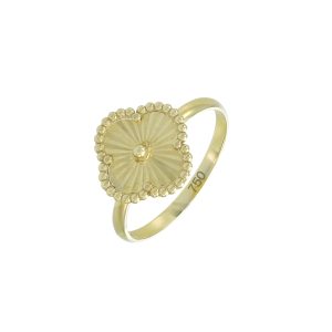 18ct Yellow Gold Clover Ring