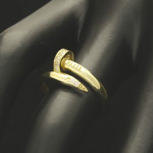 18ct Yelow Gold Gemstone Nail Ring