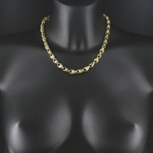 9ct Yellow Gold Tulip Chain 18&#8243; 7mm