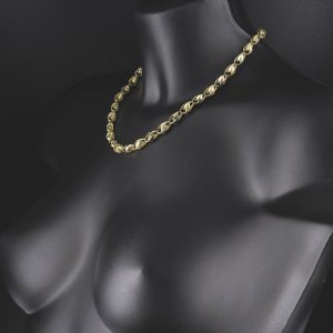 9ct Yellow Gold Tulip Chain 18&#8243; 7mm