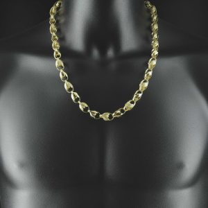9ct Yellow Gold Tulip Chain 24&#8243; 10mm