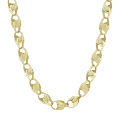 9ct Yellow Gold Tulip Chain 24" 10mm