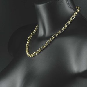 9ct Yellow Gold Gypsy Link Chain 18&#8243; 7mm