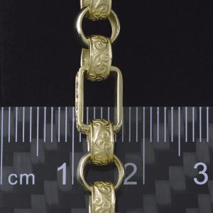 9ct Yellow Gold Gypsy Link Chain 22″ 7mm