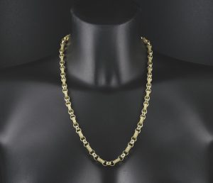 9ct Yellow Gold Gypsy Link Chain 22″ 7mm