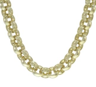 9ct Yellow Gold Belcher Chain 24" 9mm