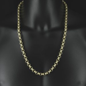 9ct Yellow Gold Belcher Chain 26&#8243; 9mm
