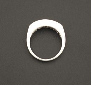 18ct White Gold 0.80ct Three Row half eternity Diamond Ring