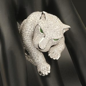 18ct White Gold 10.43ct Panther Ring