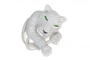 18ct White Gold 10.43ct Panther Ring