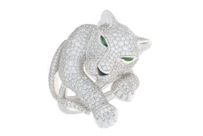 18ct White Gold 10.43ct Panther Ring