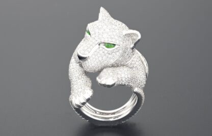 18ct White Gold 10.43ct Panther Ring