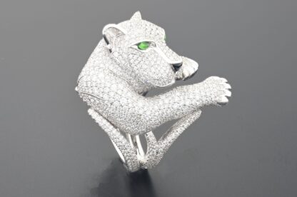 18ct White Gold 10.43ct Panther Ring