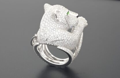 18ct White Gold 10.43ct Panther Ring