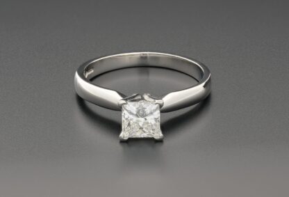 Platinum 0.75ct Princess Cut Solitaire Diamond Ring