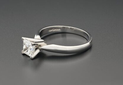 Platinum 0.75ct Princess Cut Solitaire Diamond Ring