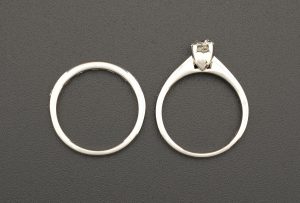 18ct White Gold 0.70ct Round Solitaire Diamond Bridal Set