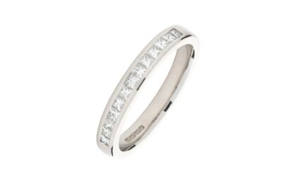 18ct White Gold 0.52ct Diamond Half Eternity Ring