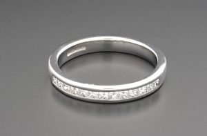 18ct White Gold 0.52ct Diamond Half Eternity Ring