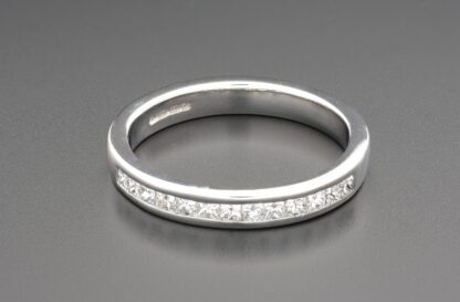 18ct White Gold 0.52ct Diamond Half Eternity Ring