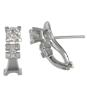 18ct White Gold 0.70ct Diamond Drop Earrings