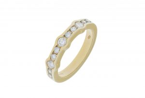 18ct Yellow Gold 0.50ct Diamond Half Eternity Ring