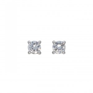 18ct White Gold 0.18ct Round Diamond Stud