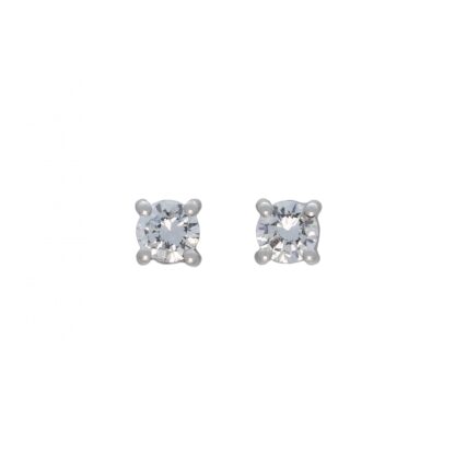 18ct White Gold 0.18ct Round Diamond Stud