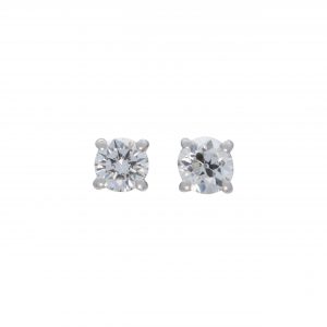 18ct White Gold 0.38ct Round Diamond Studs