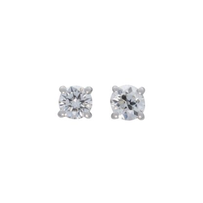 18ct White Gold 0.38ct Round Diamond Studs