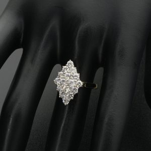 18ct Yellow Gold 1.20ct Diamond Cluster Ring