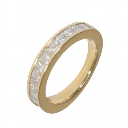 18ct Yellow Gold 1.17ct Diamond Half Eternity Band