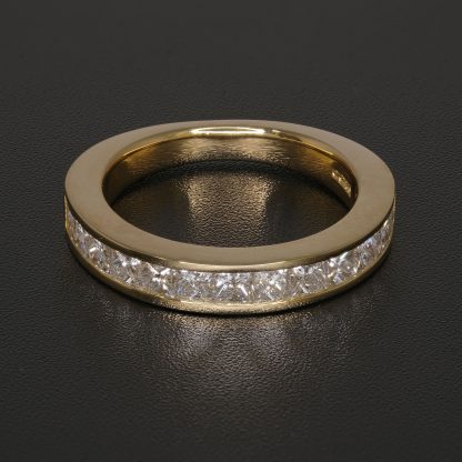 18ct Yellow Gold 1.17ct Diamond Half Eternity Band - Image 3