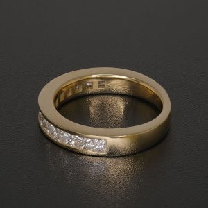 18ct Yellow Gold 1.17ct Diamond Half Eternity Band