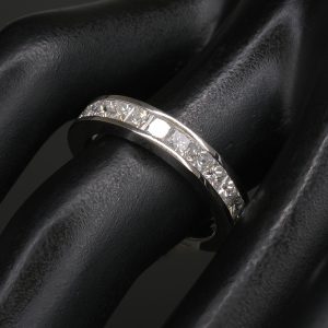 Platinum 1.17ct Half Eternity Diamond Band
